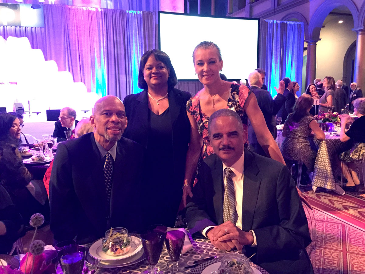 Kareem Abdul-Jabbar with Attorney General Eric Holder, Dr. Sharon Malone and 18th Surgeon General Regina Benjamin